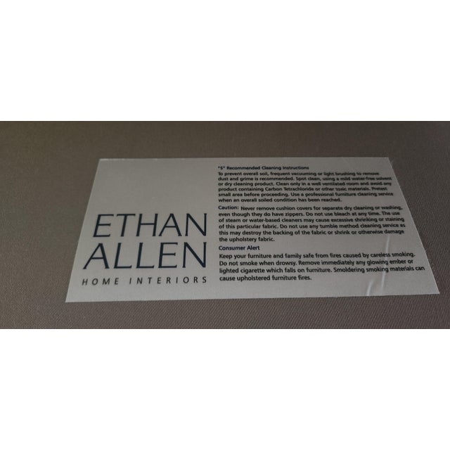 2000 - 2009 Ethan Allen Custom Upholstered Left Facing Chaise Lounge — Premium Jaguar Fabric, Never Used, Pristine For Sale - Image 5 of 5