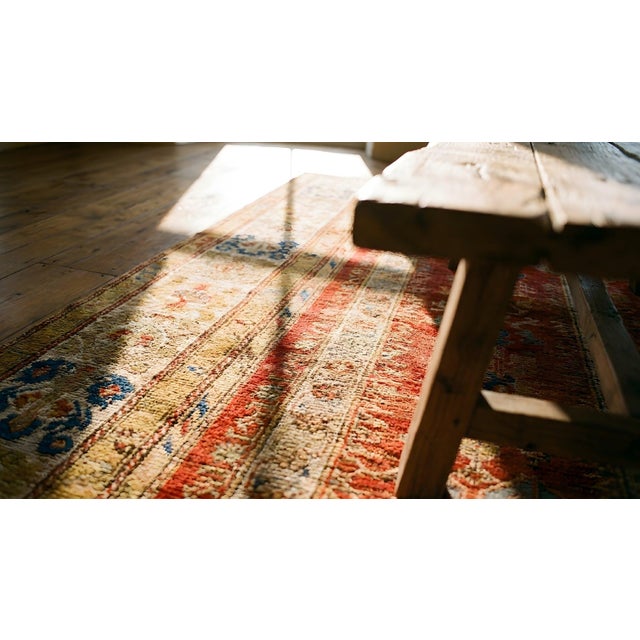 1750s Red Muslim Prayer Geometric AntiqueTurkish Kula Rug 4' 0" X 6' 4" Knotted Wool Carpet For Sale - Image 15 of 15
