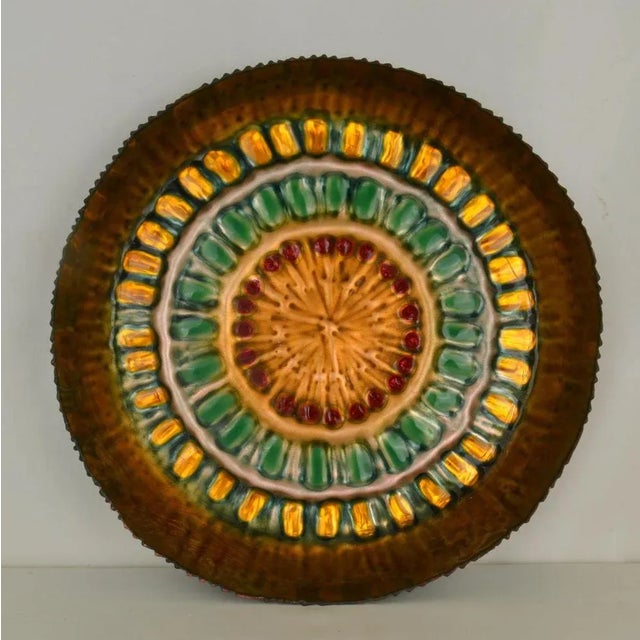 Large Gold Enamel Dish in the Style of Paolo De Poli, Italy, 1960s For Sale - Image 4 of 7