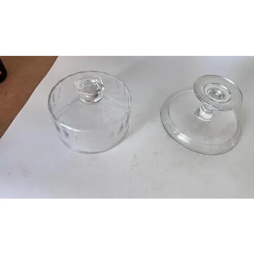 French Crystal Cheese Dome with Cut Glass Decor, 1970s For Sale - Image 4 of 13