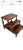 Solid quarter sewn oak construction library steps with natural wood grain medium brown satin finish It has small caster...