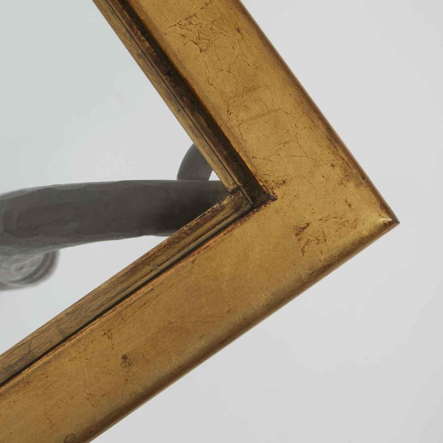 Metal Rectangular Crystal and Iron Coffee Table, 1980s For Sale - Image 7 of 9