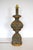 Mediterranean Large Vintage Neoclassical Tuscan Verdigris and Gold Patina Plaster Table Lamp For Sale - Image 3 of 8