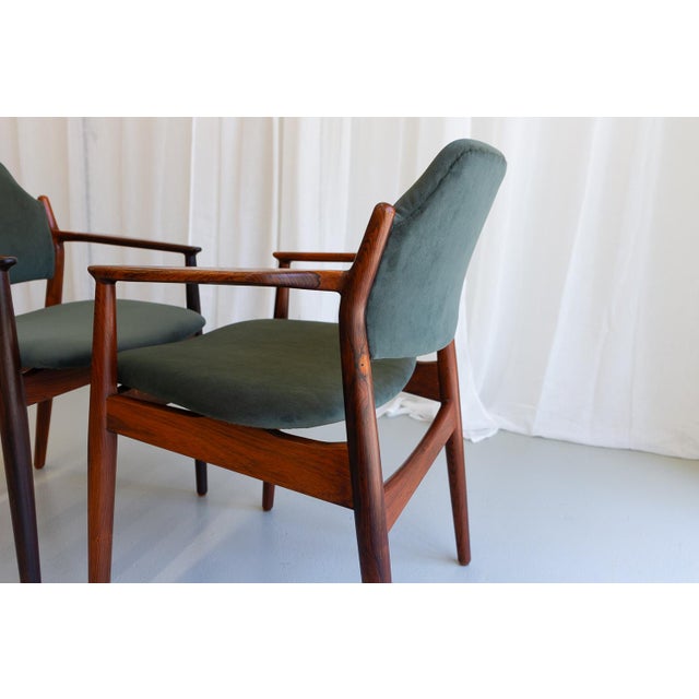 Set of Danish Modern Rosewood Armchairs Model 62a by Arne Vodder for Sibast, 1960s. Set of 2 For Sale - Image 14 of 18