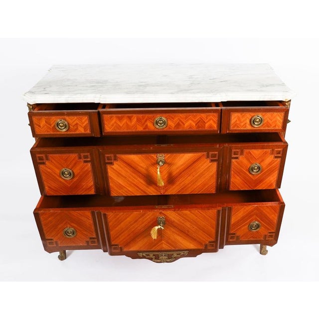 Antique French Louis Revival Ormolu-Mounted Commode, 19th Century For Sale - Image 11 of 18