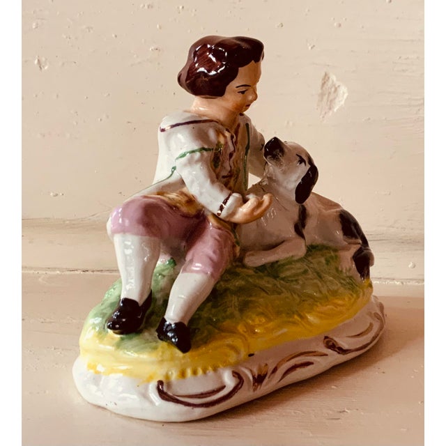 Captivating Pair of Early 20th Century English Staffordshire Mantle Figures For Sale - Image 9 of 12