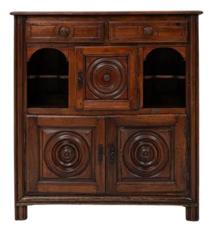 19th Century French Neo-Basque Wooden Buffet in Original Patina