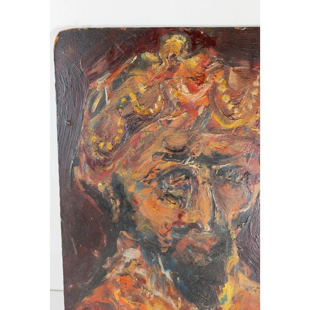 Abstract Mid-Century Abstract Impressionist Orientalist Portrait of a Man For Sale - Image 3 of 7