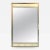 Metal Gio Ponti Style Italian Modern Travertine & Brass Rectangular Mirror For Sale - Image 7 of 7