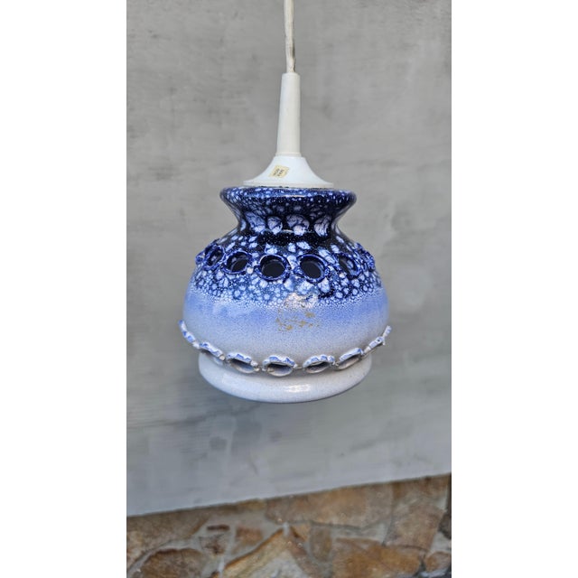 1970s Vintage Ceramic Chandelier by Jette Helleroe for Axella, 1970s For Sale - Image 5 of 13