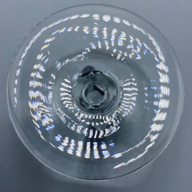 Champagne/Shebert Crystal Stemware "Aquarius Clear" by Bryce- Set of 4 For Sale - Image 11 of 12