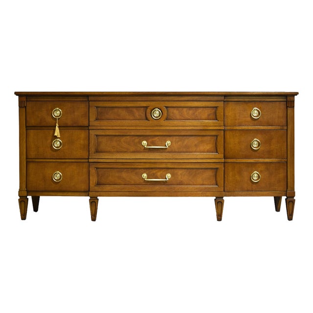 Mid Century Transitional Dresser or Sideboard by Henredon Furniture For Sale