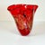 1970s Vintage Italian Venetian Blown Glass Handkerchief Red Vase, Murano Style. For Sale - Image 10 of 18