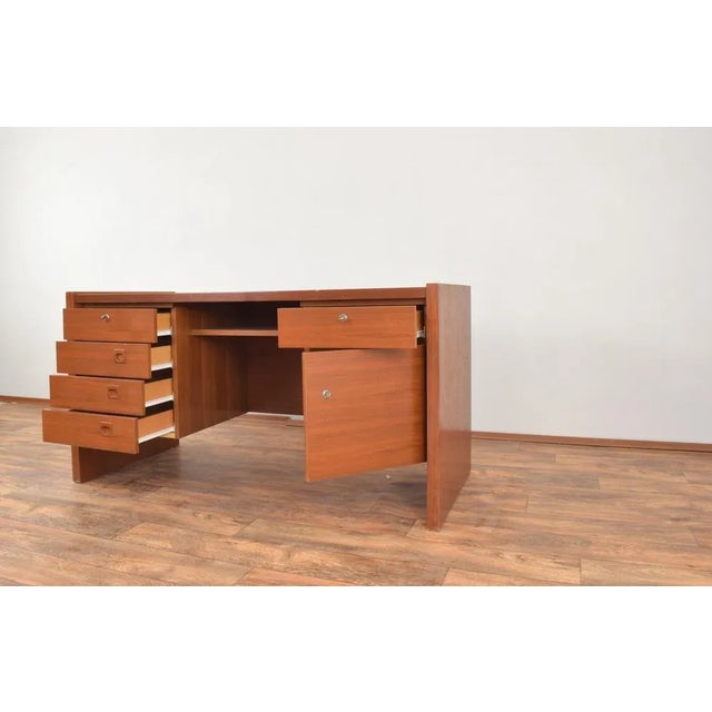 Mid-Century Danish Teak Desk, 1980s For Sale - Image 6 of 13