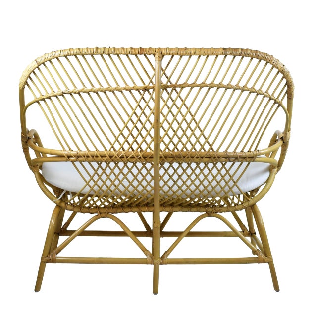 The Lola settee, a two-seat charmer from the Circa Who Originals Collection, just under fifty inches wide for a sunroom,...