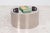 Custom Polished Metal Drum Coffee Table in the Style of Brueton, 1980 For Sale - Image 4 of 6