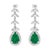 2020s Gia Certified 75 Ct Zambian Emerald & 30Ct Diamond Necklace Earring Bridal Suite For Sale - Image 5 of 8