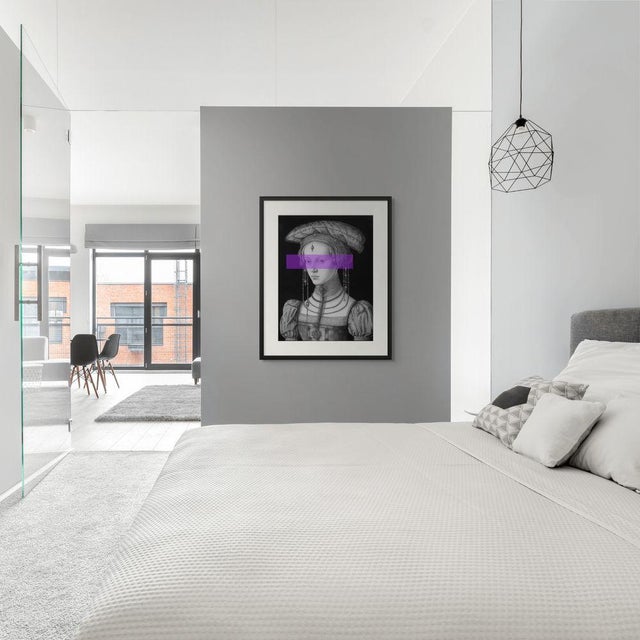 Contemporary Female Portrait in Renaissance Style with Contemporary Accent. Original Fine Art Print by Diane Grant Studio....