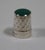 English English Sterling Silver 1971 Glass Top Thimble With Floral Pattern For Sale - Image 3 of 11