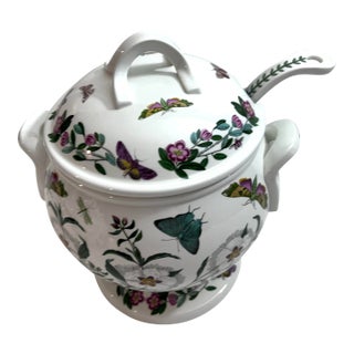 Large Vintage Portmeirion Botanical Garden Soup Tureen With Ladle For Sale
