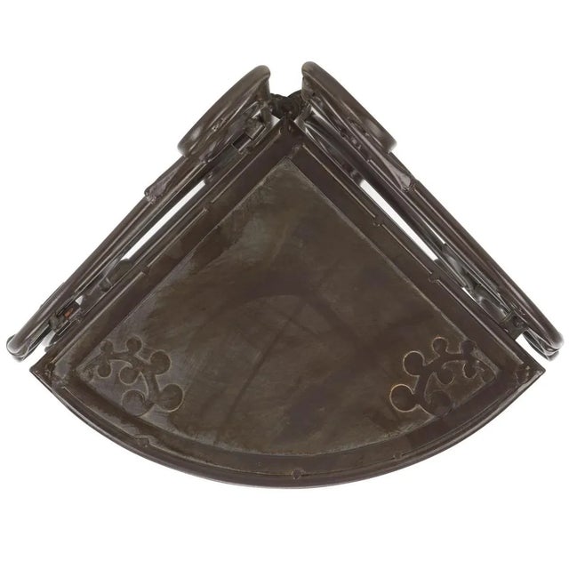 Metal Turuca 4 Tier Corner Shelf - Rustic Brown For Sale - Image 7 of 11