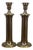2 Vintage Brass Hollywood Regency Torchiere Column Table Lamps 20 For Sale