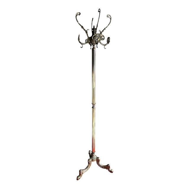 Vintage Brass Coat Rack, 1970s For Sale