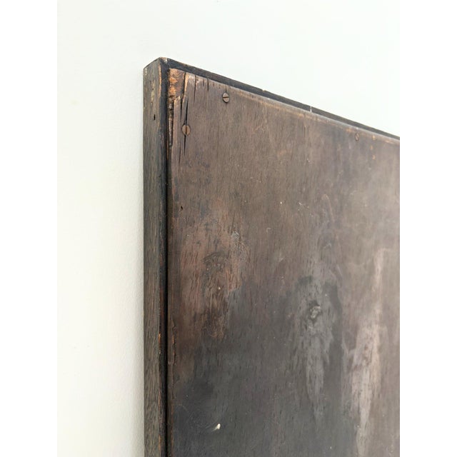 Antique Oak Mirror with Lightly Foxed Plate For Sale - Image 9 of 10