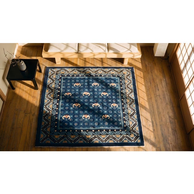1900 - 1909 Early 20th Century Chinese Ningxia Rug For Sale - Image 5 of 7