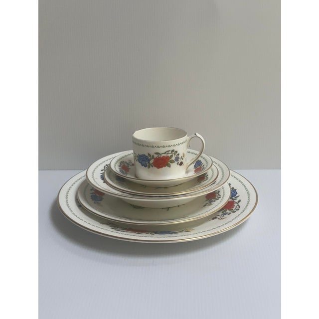 Ceramic Vintage 1960 Aynsley and Sons England Hand Painted "Famille Rose" 56pc Dinner Set for 8 For Sale - Image 7 of 18