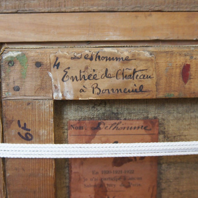 A Delhomme, Entrance to the Castle in Bonneuil, 1920s, Framed For Sale - Image 6 of 8