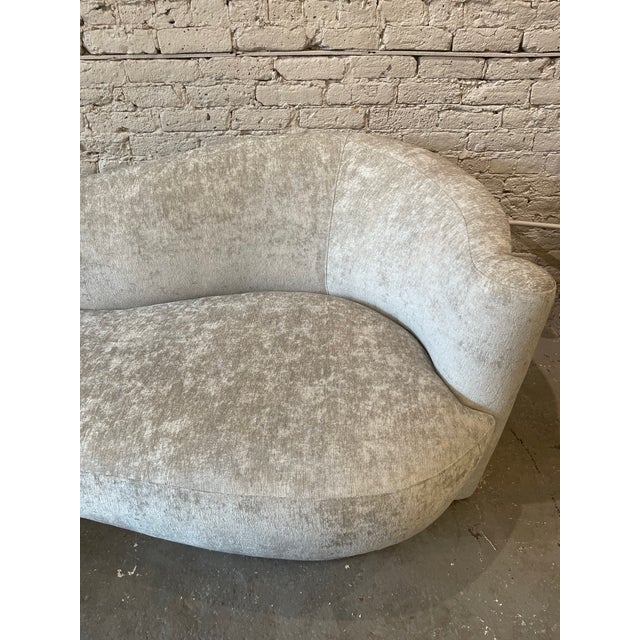 Vintage Weiman Curved Sofa Chaise, 1980s For Sale In Chicago - Image 6 of 11