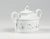 Sugar bowl marked richard ginori for lazzaroni "il circo" series designed by gio ponti b-84, white porcelain with silver-...