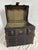 Victorian Rare Antique Miniature 19th Century Handmade Wood Iron Taylor Steamer Trunk For Sale - Image 3 of 17