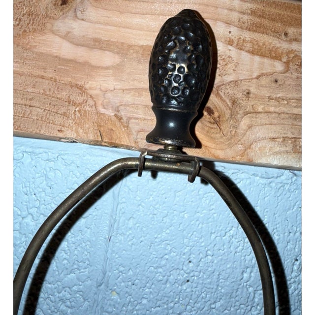 Brown Vintage Cypress Knee Folk Art From the Mid-20th Century Lamp on Wooden Base For Sale - Image 8 of 8