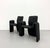 Mid 20th Century Vintage Postmodern Black Suede Sculptural Lounge Chairs – Pair For Sale - Image 5 of 7