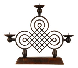 Example of Gilbert Poillerat Candle Holders