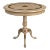 Carissa 30" Round Pedestal Foyer Table, Beige For Sale