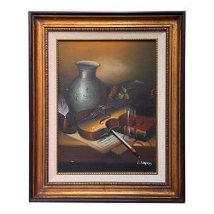 Late 20th Century L Habady Violin Still Life
