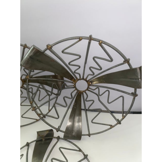 French Folk Art . Set of 3 French Folk Art Metal Basket Bowls, Late 20th Century For Sale - Image 11 of 12