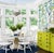 Early 20th Century Vintage Federalist Bow Front Buffet Reimagined in Chartreuse For Sale - Image 5 of 12