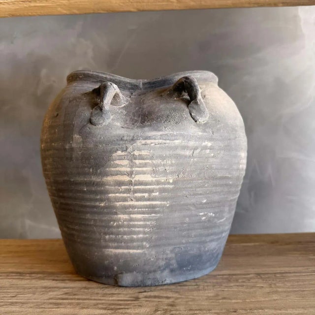 Ceramic Matte Gray Wabi Sabi Pottery For Sale - Image 7 of 10