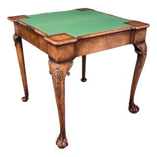 Antique Fold Over Bridge Table, English, Walnut, Game, Card, Georgian, c.1780 For Sale
