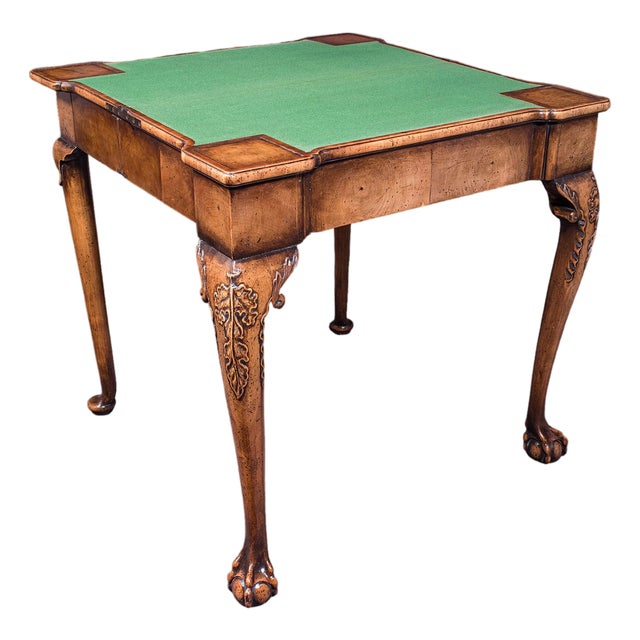 Antique Fold Over Bridge Table, English, Walnut, Game, Card, Georgian, c.1780 For Sale