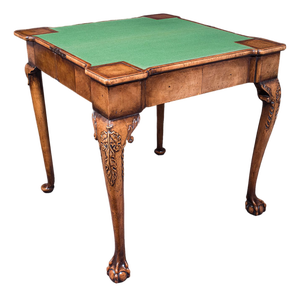 Antique Fold Over Bridge Table, English, Walnut, Game, Card, Georgian, c.1780