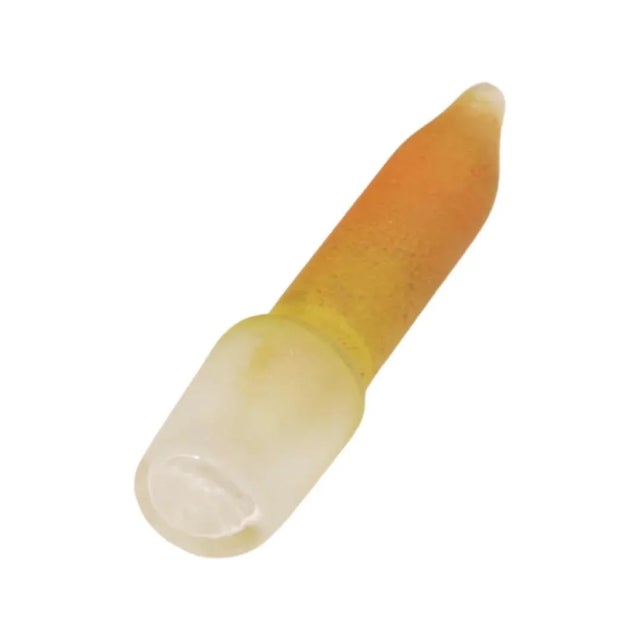 Set of Four Mid-Century Soft Tone Frosted Glass Vases For Sale - Image 4 of 13