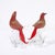 Metal Pair of Mid-Century Vermillion Murano Glass Dove Sculptures With 24k Gold Flecks For Sale - Image 7 of 12