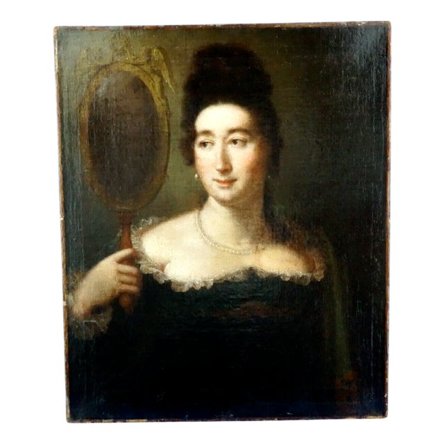 Jean-Baptiste Perronneau, Portrait of a Lady, France, 1800s, Oil on Canvas For Sale