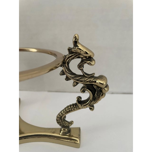 Brass 1940s Brass Display Stand Renaissance Revival 4" Opening For Sale - Image 8 of 12