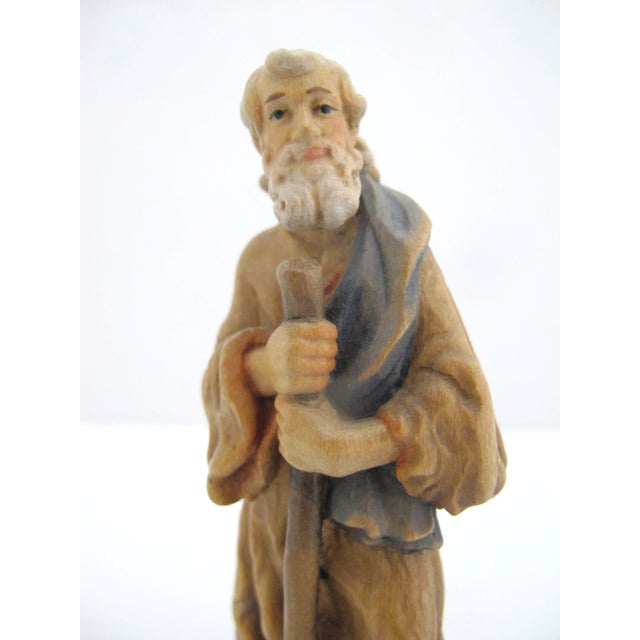 Anri Italy Ulrich Bernardi Shepherd With Stick Nativity Manger Figurine For Sale In Portland, OR - Image 6 of 7